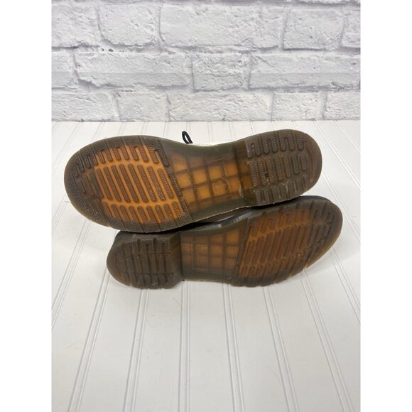 DR. MARTENS Women's White Leather Lace Up Combat Boot US 6 - Picture 6 of 6